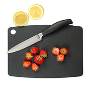 Natural Living - Jade - Gourmet Cutting Board - Black — Jade cutting board in a food preparation arrangement.