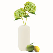 Natural Living - Textured Vase - Cream — cream textured vase with flowers.
