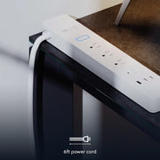 Nexxt - Smart Home Surge Protector 800 Joules with 4 AC Outlets 2x USB - C 1x USB - A Ports Google/Alexa/Siri Voice Controls - White Electronics