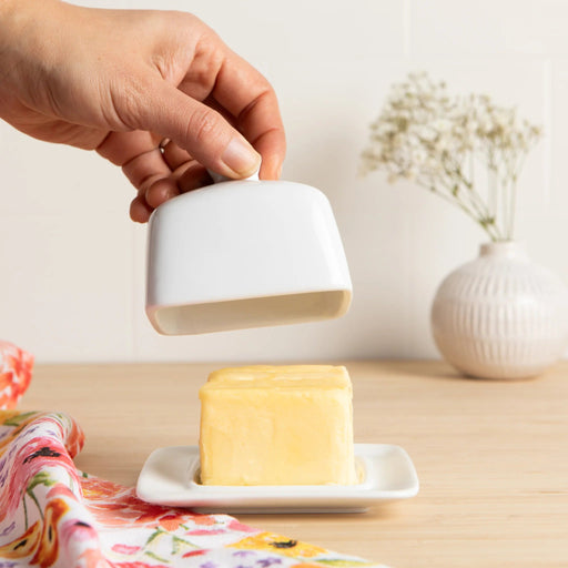Now Designs - Butter Dish Square Home & Kitchen White