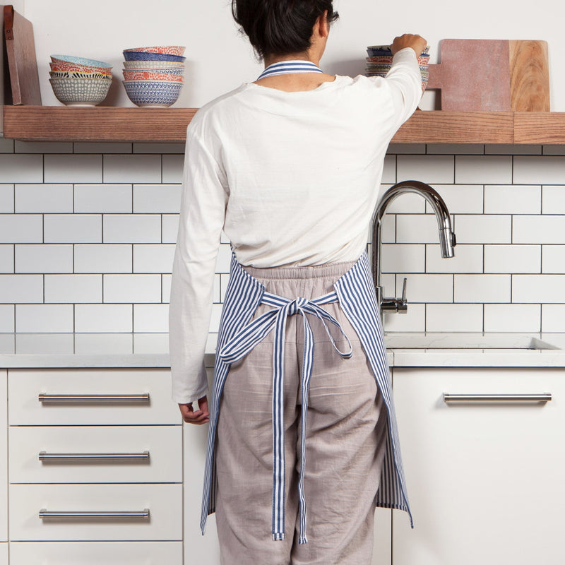 Now Designs - chef apron - Narrow Stripe Royal Home & Kitchen