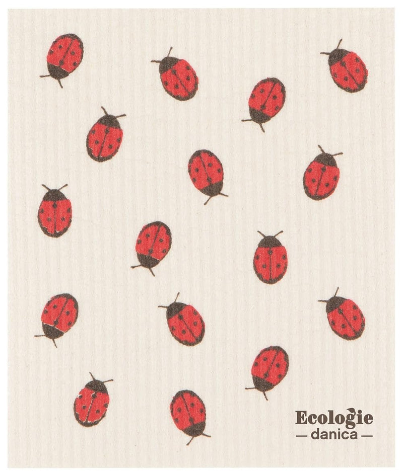 now designs - swedish dishcloth Fly away ladybug