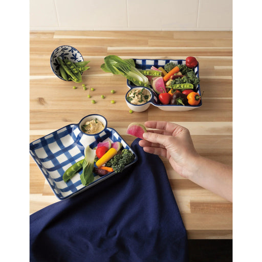 Now Designs - Dip n' Dish Plate Grid Home & Kitchen