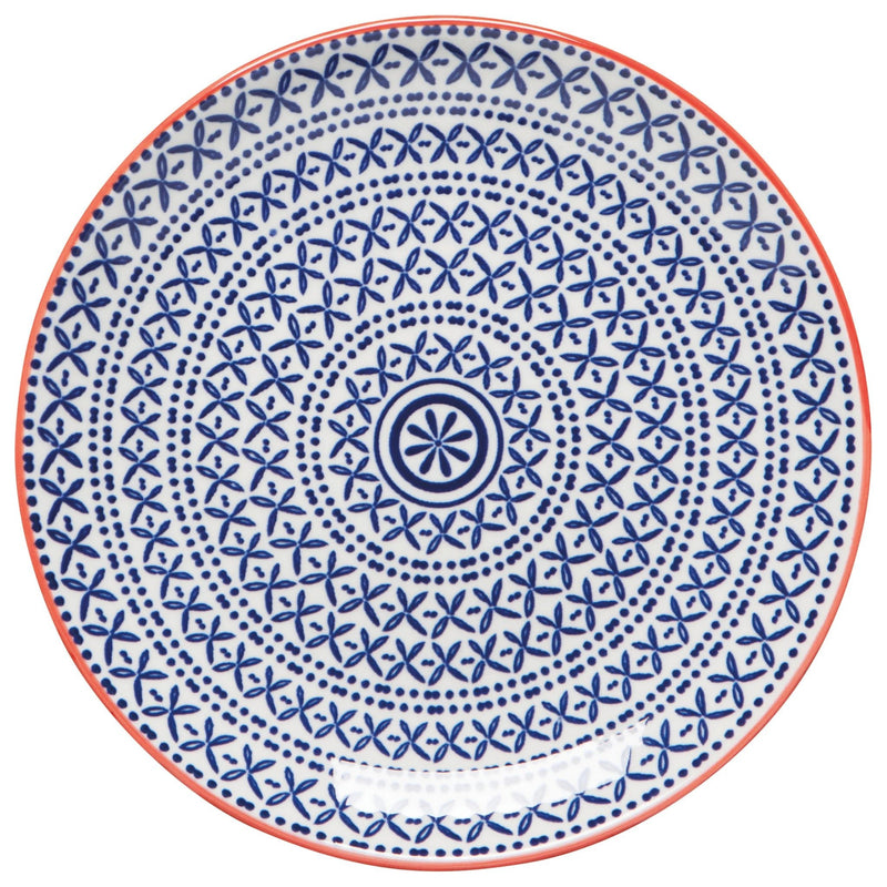 Now Designs - Plate Appetizer Home & Kitchen Blue Cross
