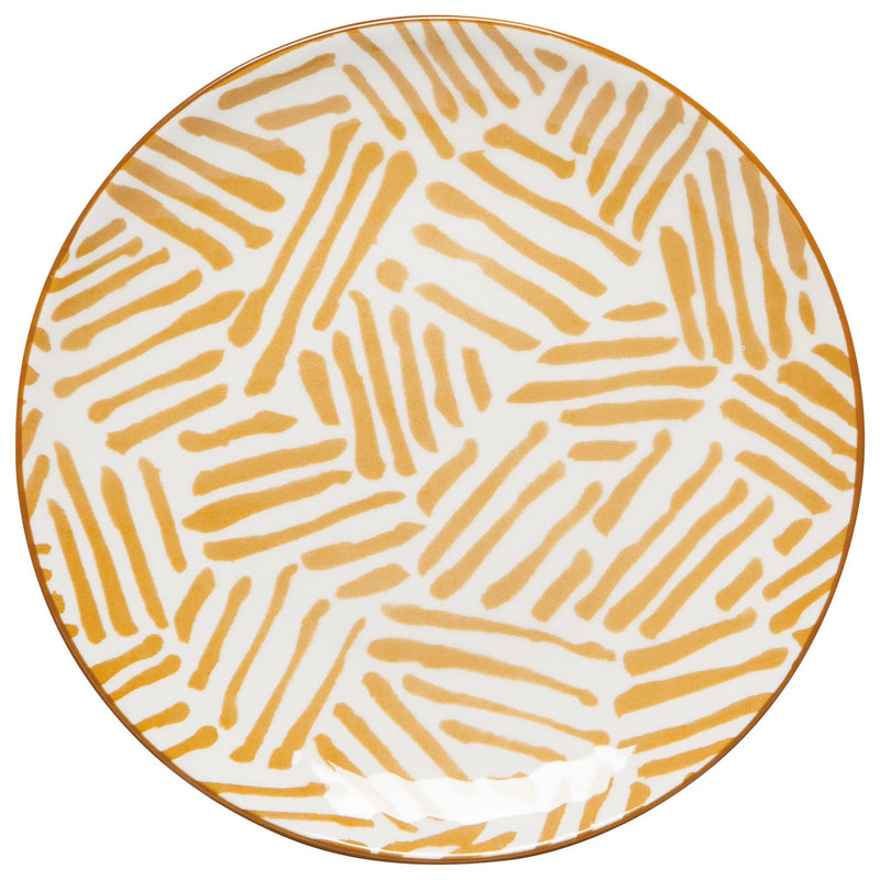 Now Designs - Plate Appetizer Home & Kitchen Ochre Lines
