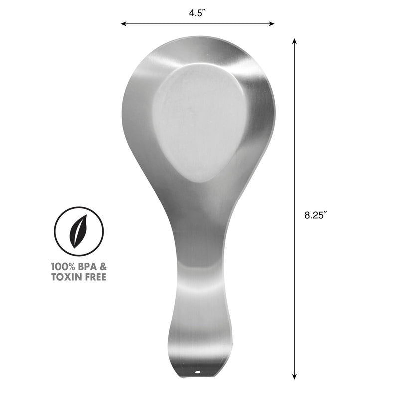 OGGI - Curved Spoon Rest Home & Kitchen Stainless Steel