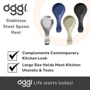 OGGI - Curved Spoon Rest Home & Kitchen Stainless Steel