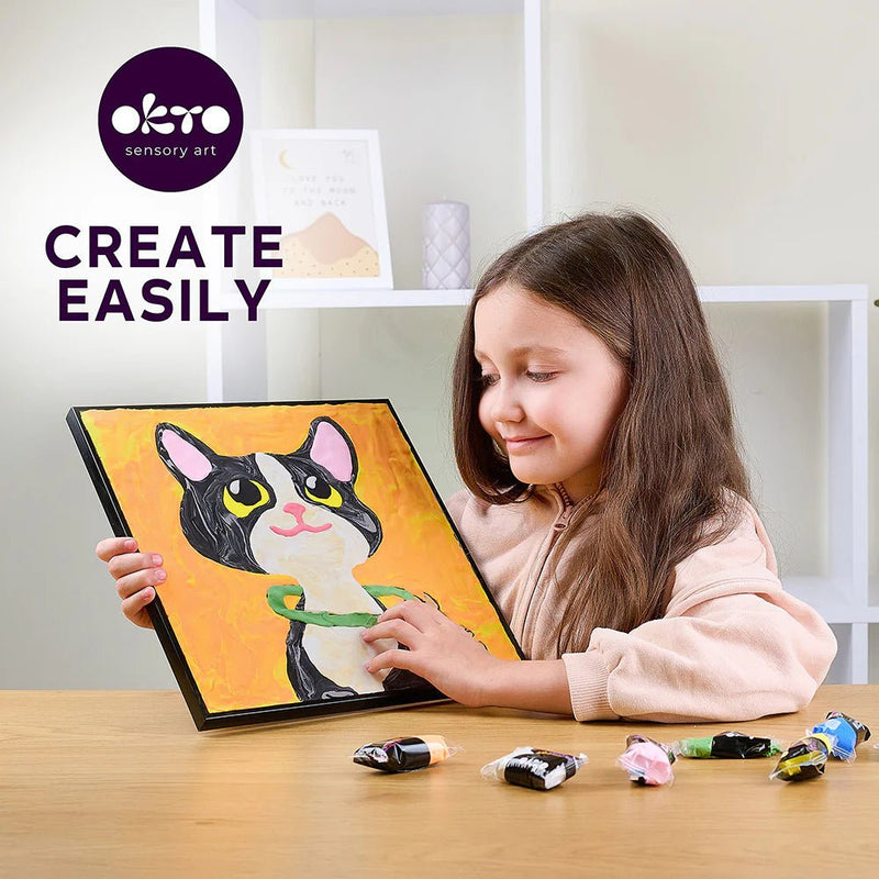 OKTO - COLORING WITH CLAY BY NUMBERS - CAT Games & Toys