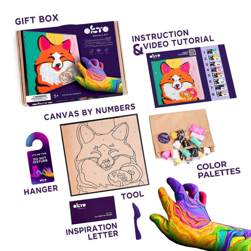 OKTO - COLORING WITH CLAY BY NUMBERS - Fox Games & Toys