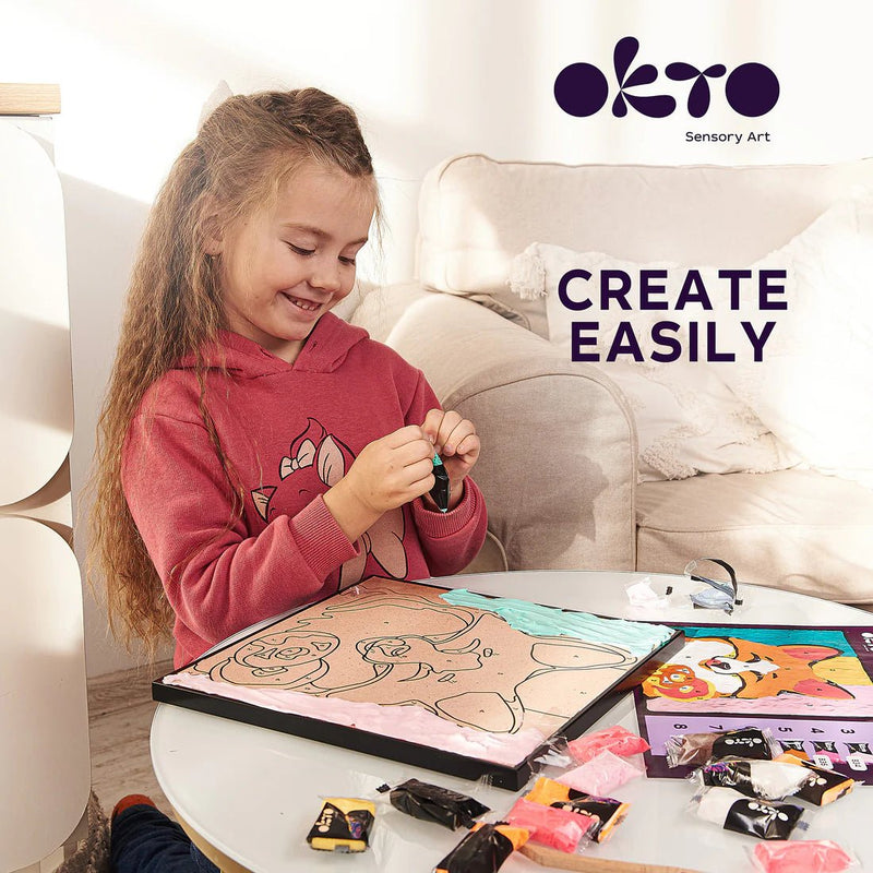 OKTO - COLORING WITH CLAY BY NUMBERS - Fox Games & Toys