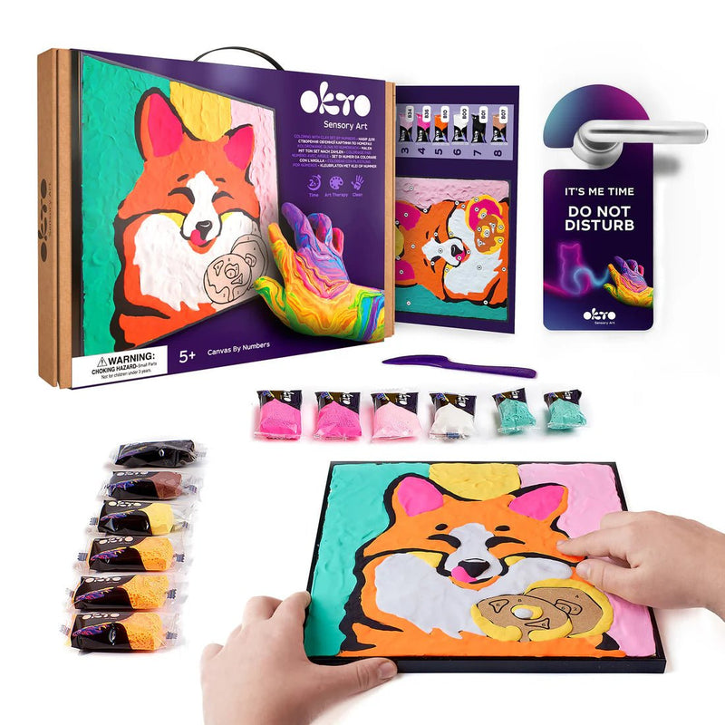 OKTO - COLORING WITH CLAY BY NUMBERS - Fox Games & Toys