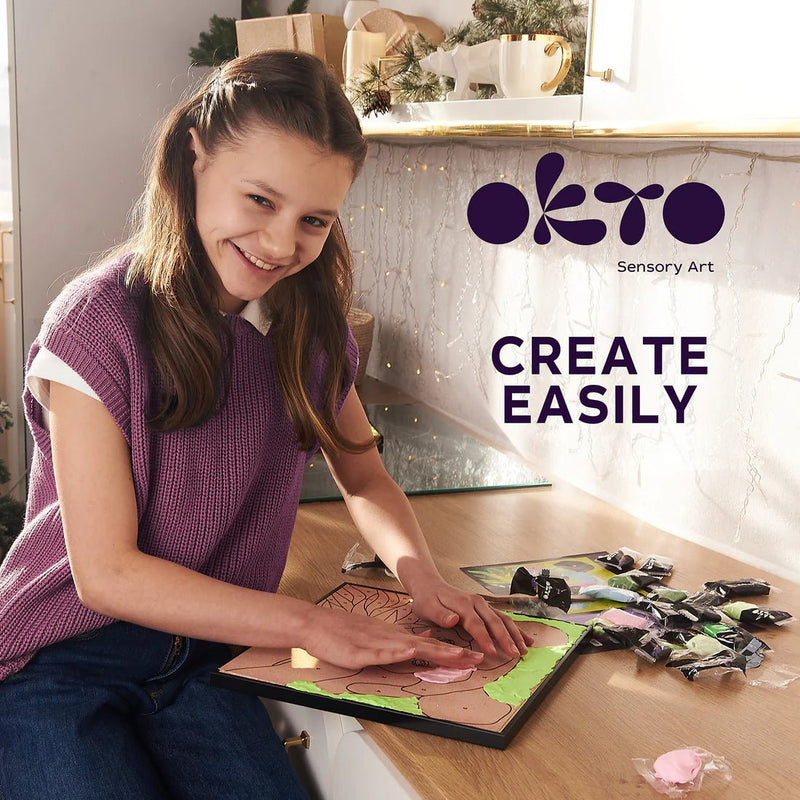 OKTO - COLORING WITH CLAY BY NUMBERS - PANDA Games & Toys