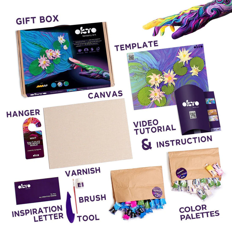 OKTO - DIY 3D CREATIVE PAINTING SET - WATER LILIES Games & Toys