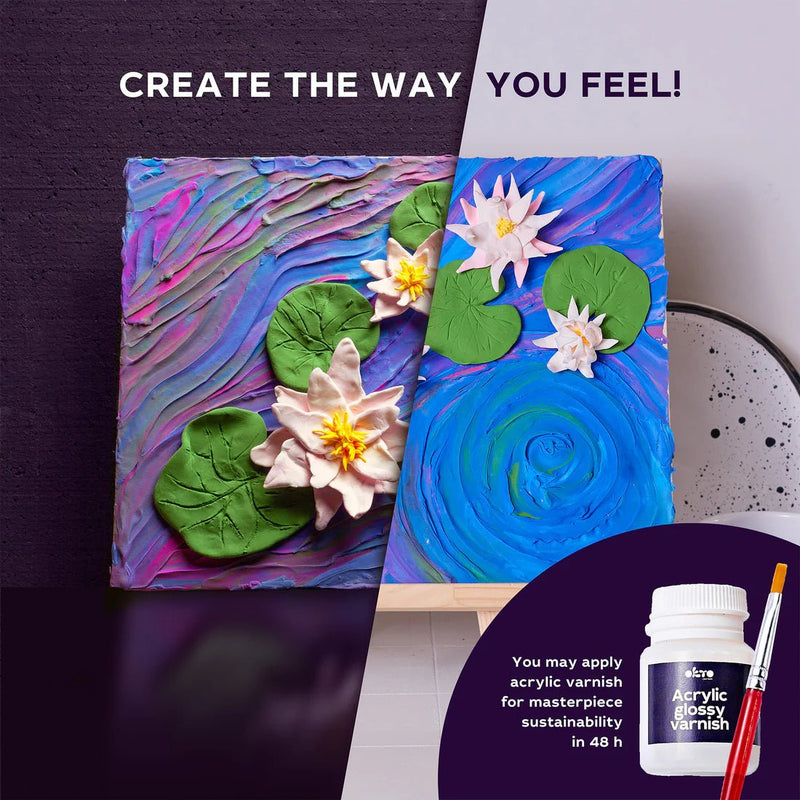 OKTO - DIY 3D CREATIVE PAINTING SET - WATER LILIES Games & Toys