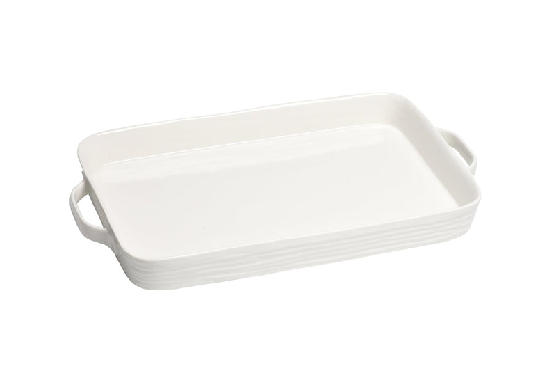 Pampa Bay - Le Blanc Rectangular Tray with Handles Home & Kitchen