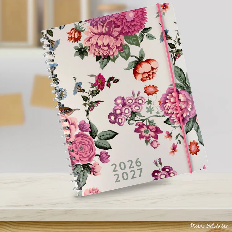 PBI - ACADEMIC AGENDA 2026 - 2027 - LARGE 1W/2P - SOFT FLOWERS Office Supplies