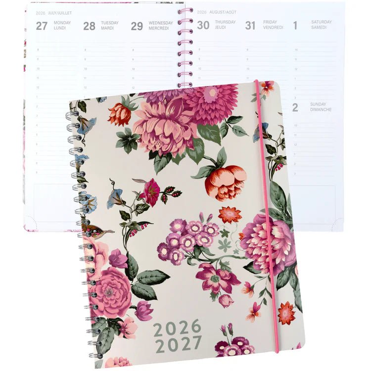 PBI - ACADEMIC AGENDA 2026 - 2027 - LARGE 1W/2P - SOFT FLOWERS Office Supplies