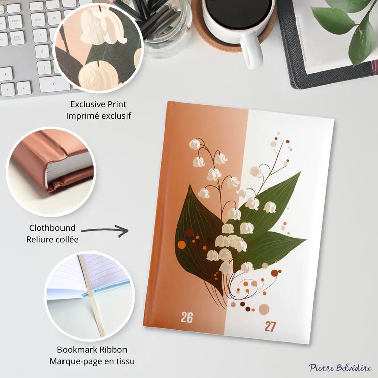 PBI - ACADEMIC AGENDA 2026 - 2027 - MEDIUM 1W/2P - LILY OF THE VALLEY Office Supplies
