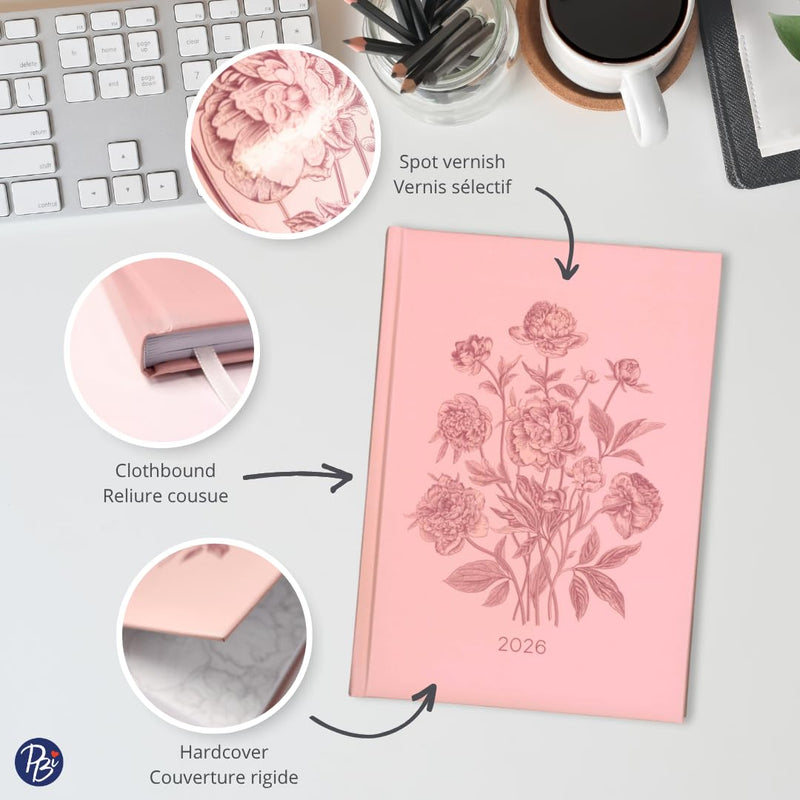PBI - ANNUAL AGENDA 2026 - PINK FLOWERS Games & Toys