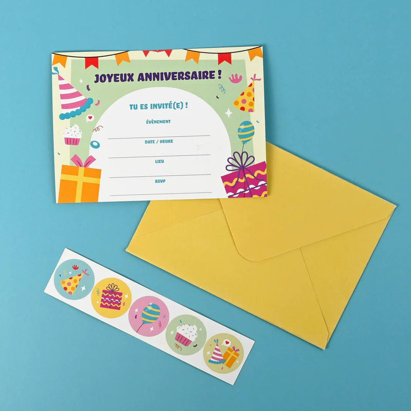 PBI - INVITATION SETS : KIT FOR BIRTHDAY - PRESENTS (FR) Arts & Entertainment