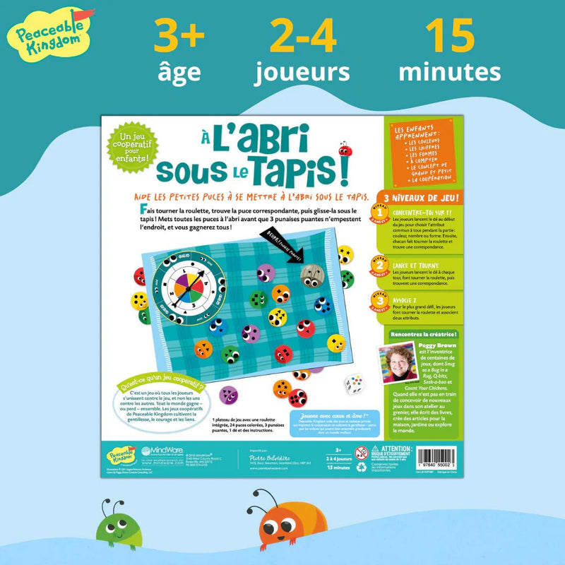PEACEABLE KINGDOM - À L'ABRI SOUS LE TAPIS ! Games & Toys