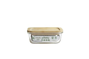 Pebbly - Rect Container W/Bamboo Lid Home & Kitchen 300ml/10oz