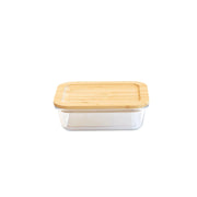 Pebbly - Rect Container W/Bamboo Lid Home & Kitchen 650ml/21oz