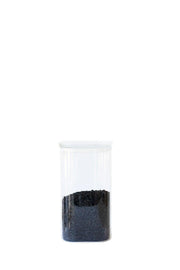 Pebbly - Square Caniste Glass W/Glass Lid Home & Kitchen 20cm