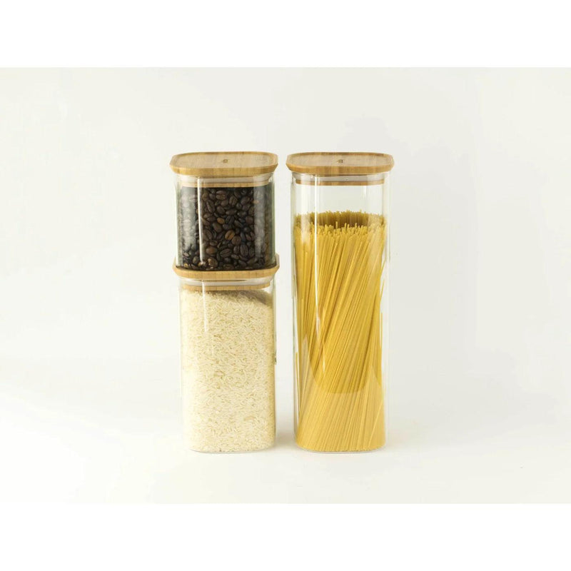 Pebbly - Square Pantry Jar Home & Kitchen 20cm