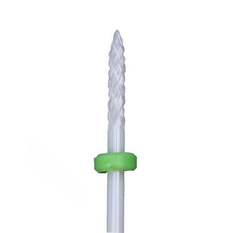 Coarse flame ceramic bur with green grit band