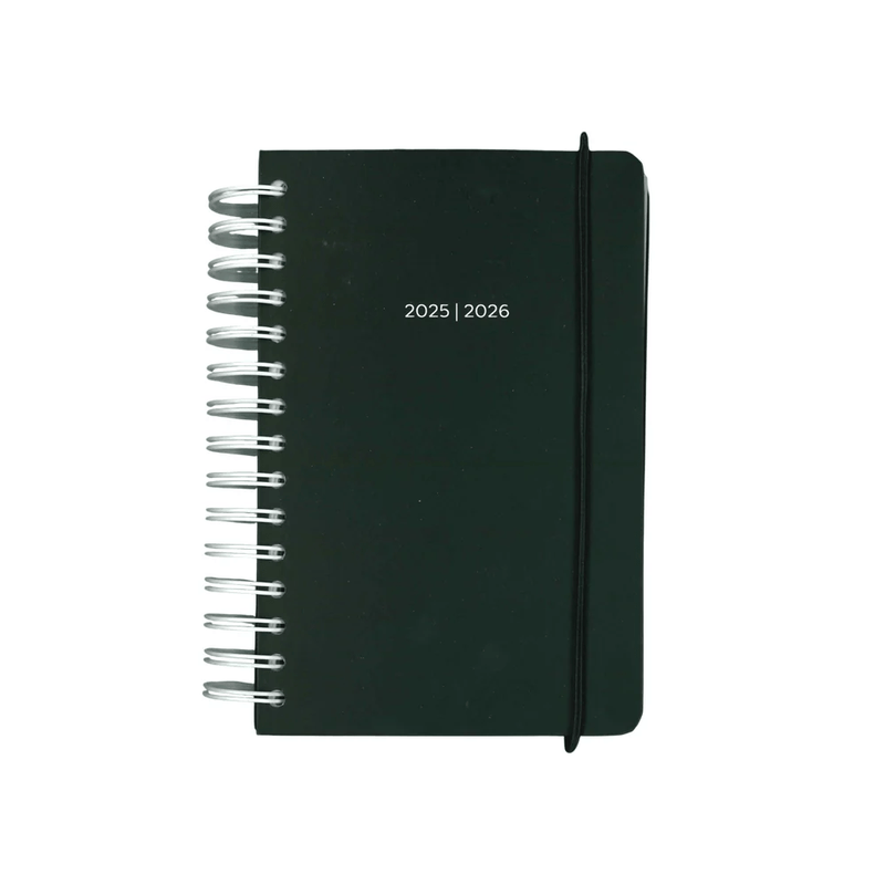 Pierre Belvedere - ACADEMIC AGENDA 2025 - 2026 - SMALL 1D/1P - BLACK Office Supplies