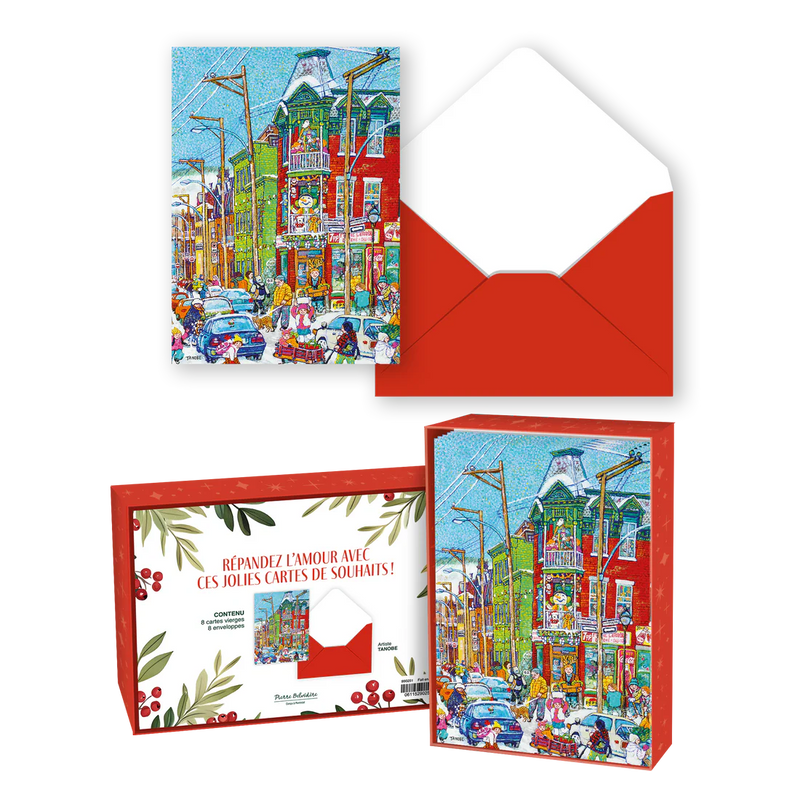 Pierre Belvedere - CARTE NOEL ENS./ 8 - LE TEMPS DES FETES AU CHALET (TANOBE) - 2025 Arts & Crafts