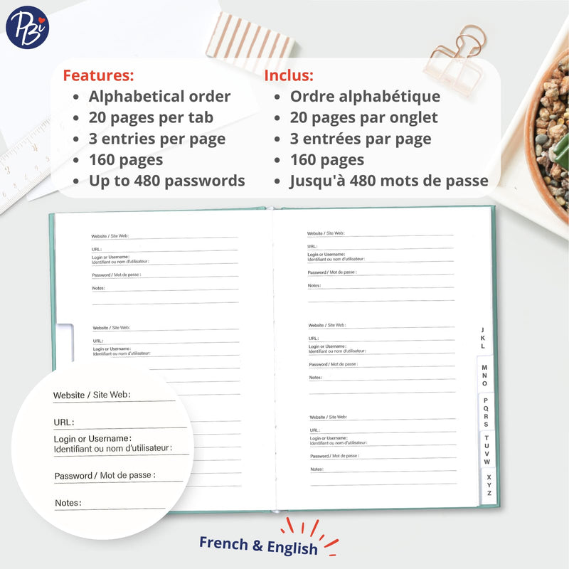 Pierre Belvedere - Password Notebook - Multicolore Office Supplies