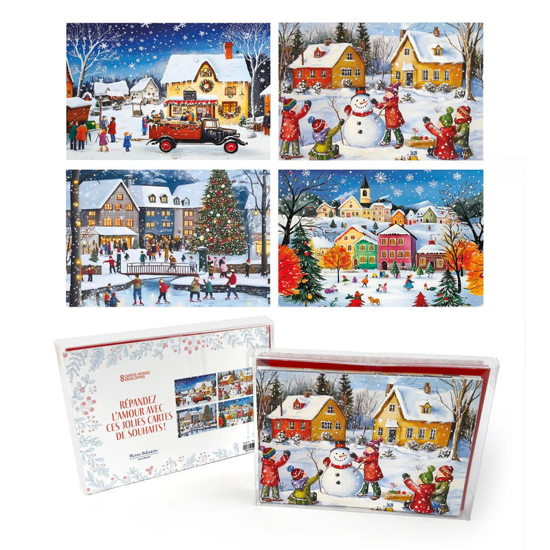 Pierre Belvedere - Signature Holiday Cards – (Set of 8) – Winter Wonderland Toys & Games