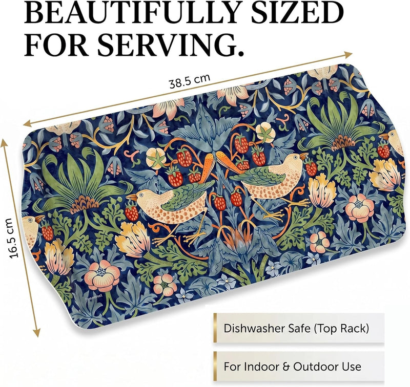 Pimpernel - Strawberry Thief Blue - Sandwich Tray | 15.1 x 6.5 in Home & Kitchen