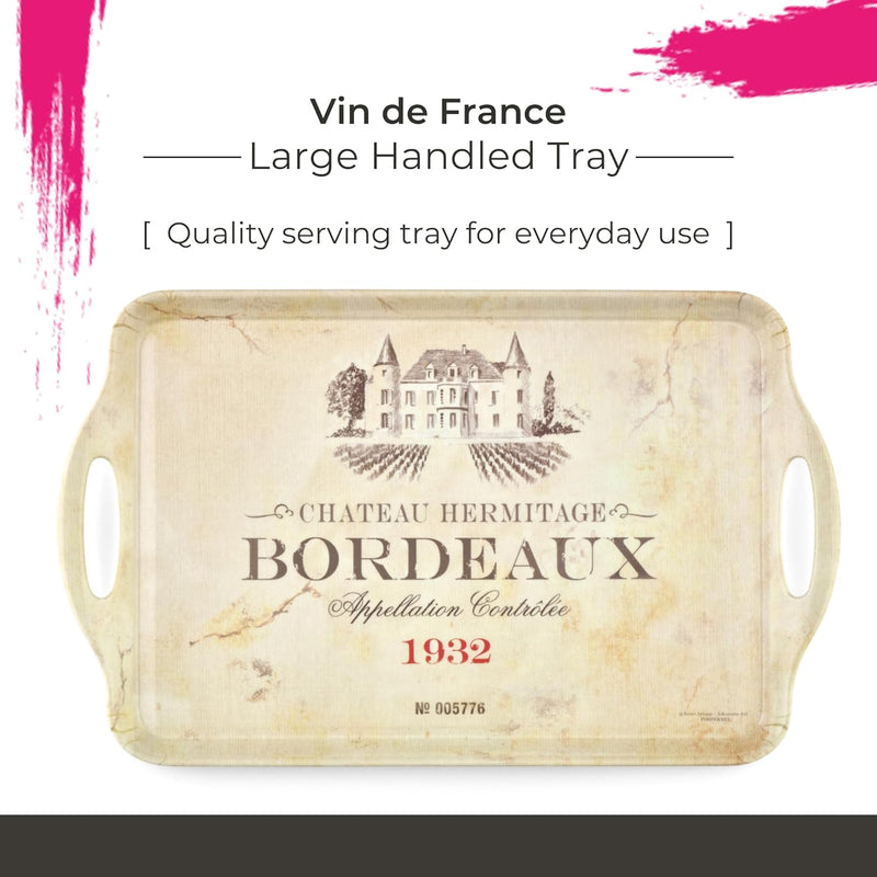 Pimpernel - Vin de France - Melamine Handled Tray | 18.9 x 11.6 in Home & Kitchen