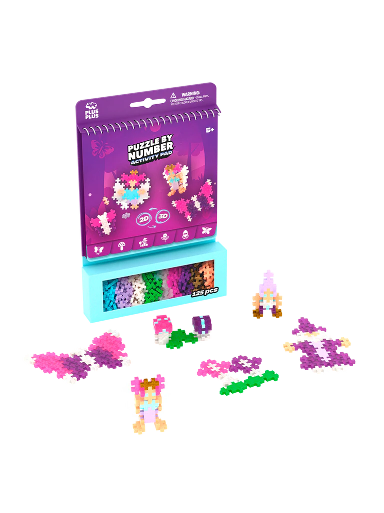Plus - Plus - PUZZLE BY NUMBER - ACTIVITY PADS - ENCHANTED FOREST - 125PCS Toys & Games