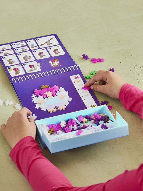 Plus - Plus - PUZZLE BY NUMBER - ACTIVITY PADS - ENCHANTED FOREST - 125PCS Toys & Games