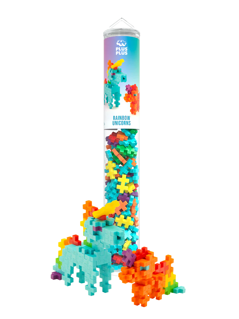 Plus - Plus - TUBE - RAINBOW UNICORNS - 100pcs Toys & Games