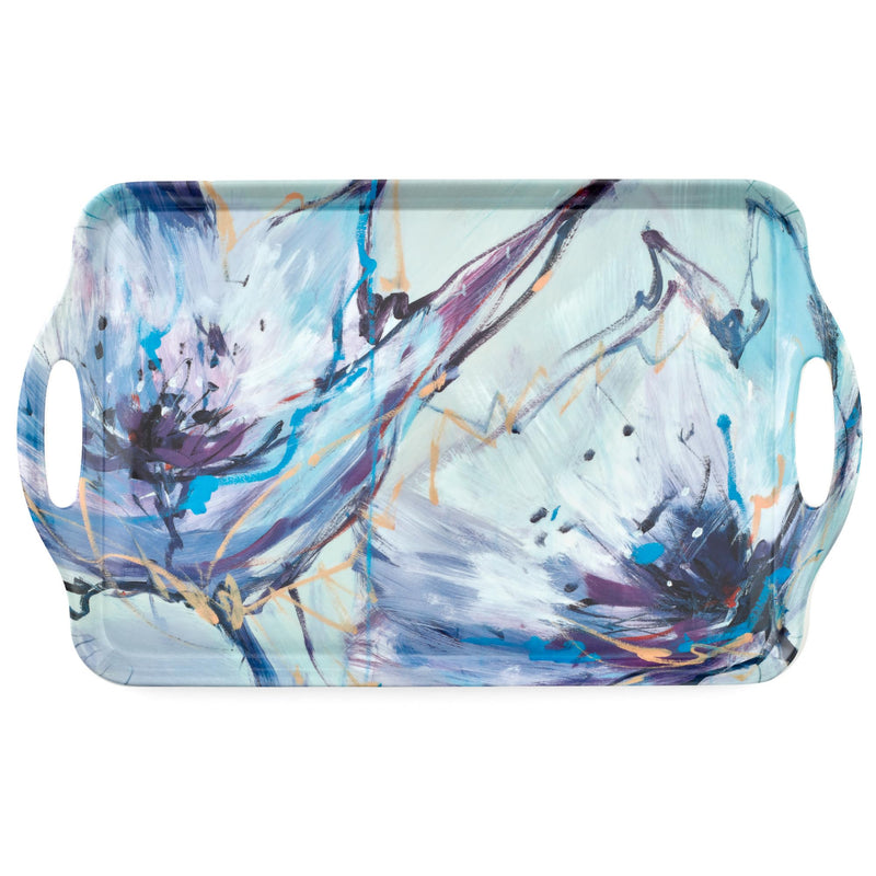Portmeirion - Blooms in Lilac - Large Melamine Handled Tray | 18.9 x 11.6 in Home & Kitchen