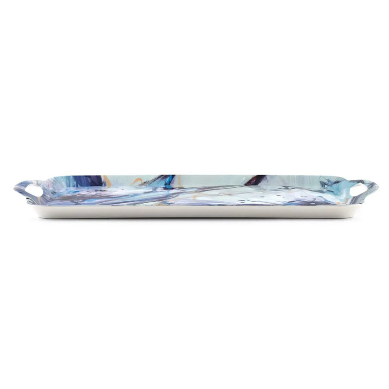 Portmeirion - Blooms in Lilac - Large Melamine Handled Tray | 18.9 x 11.6 in Home & Kitchen