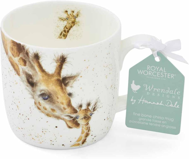 Royal Worcester - Wrendale DESIGNS 11 oz Ceramic Mug Home & Kitchen First Kiss (Giraffe)