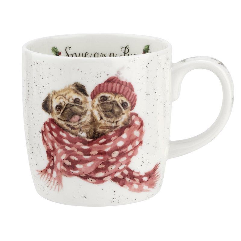 Royal Worcester - Wrendale DESIGNS 11 oz Ceramic Mug Home & Kitchen Snug as A Pug