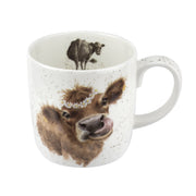 Royal Worcester - Wrendale DESIGNS 14 oz Ceramic Mug Home & Kitchen Daisy Chain (Cow)