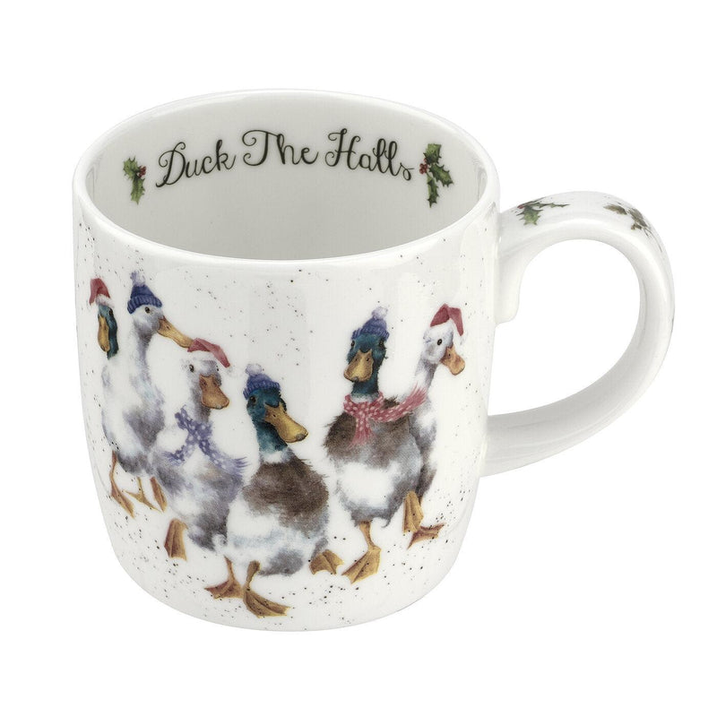 Royal Worcester - Wrendale DESIGNS 14 oz Ceramic Mug Home & Kitchen Duck the Halls