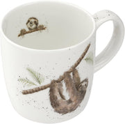 Royal Worcester - Wrendale DESIGNS 14 oz Ceramic Mug Home & Kitchen Hanging Around - Sloth