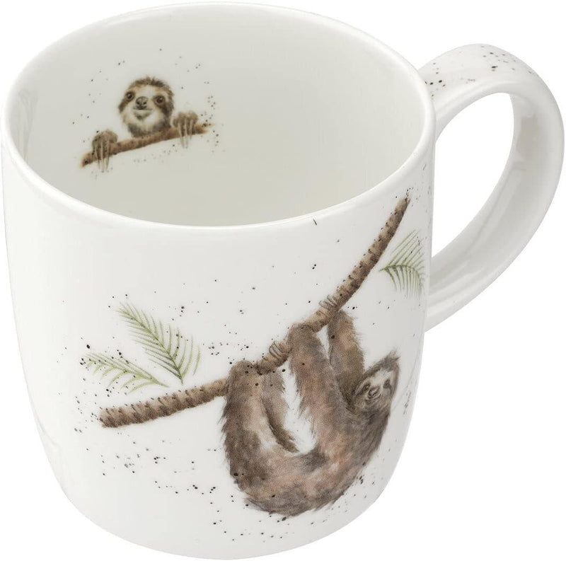 Royal Worcester - Wrendale DESIGNS 14 oz Ceramic Mug Home & Kitchen Hanging Around - Sloth