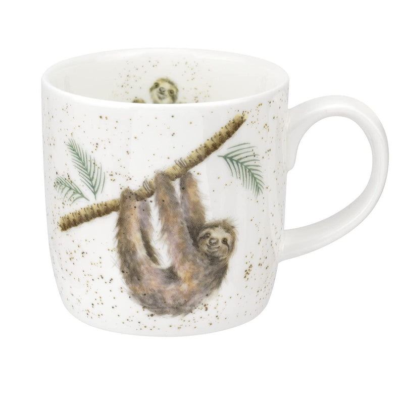 Royal Worcester - Wrendale DESIGNS 14 oz Ceramic Mug Home & Kitchen Hanging Around - Sloth