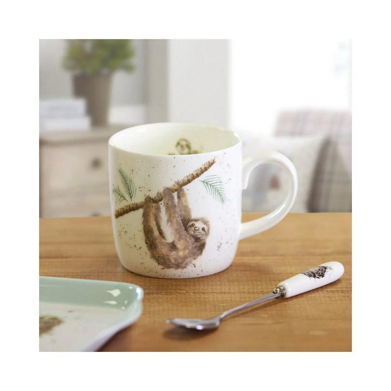 Royal Worcester - Wrendale DESIGNS 14 oz Ceramic Mug Home & Kitchen Hanging Around - Sloth