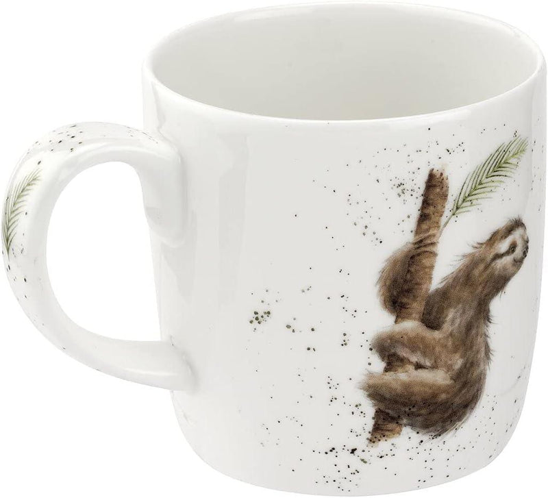 Royal Worcester - Wrendale DESIGNS 14 oz Ceramic Mug Home & Kitchen Hanging Around - Sloth